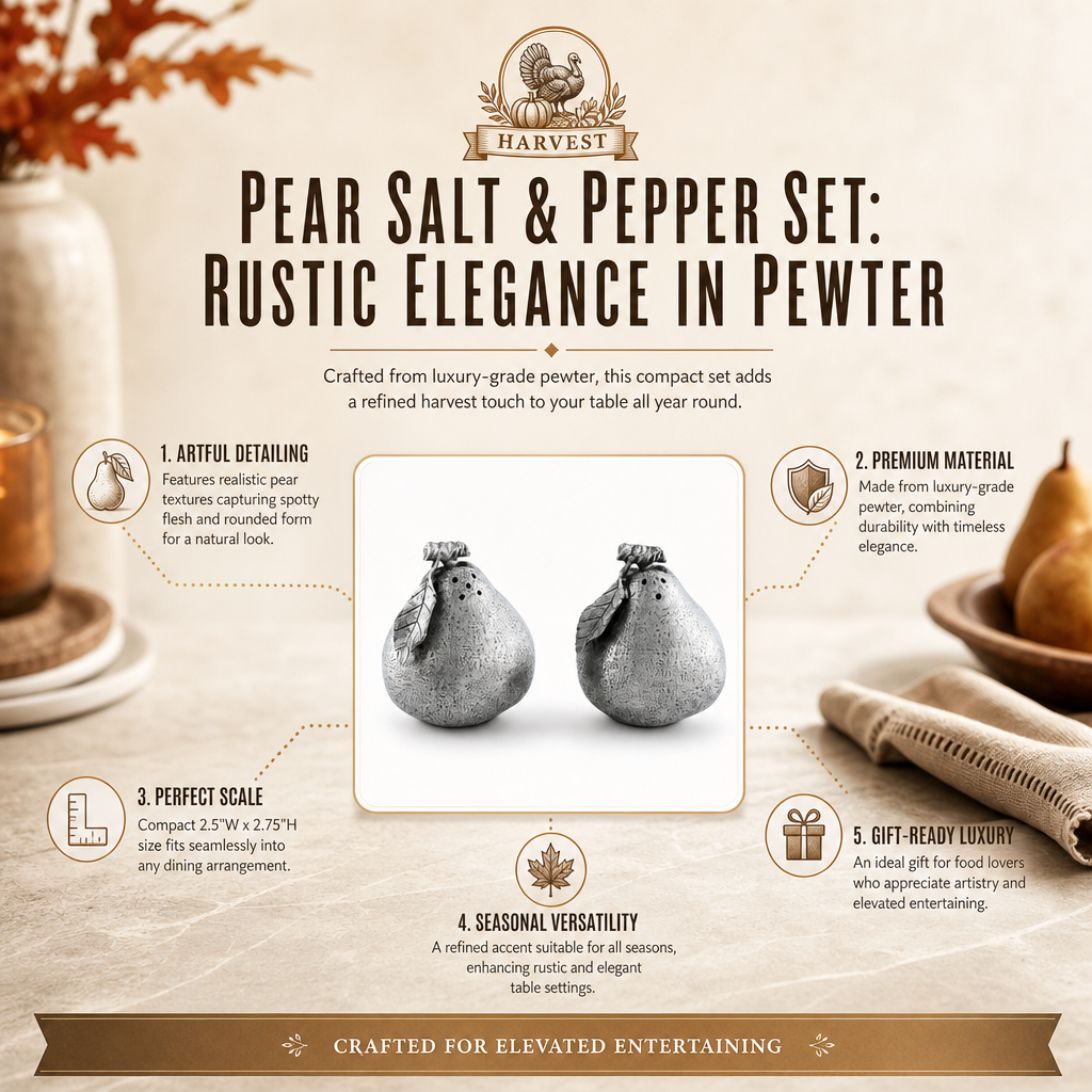 Pear Salt & Pepper Set 6