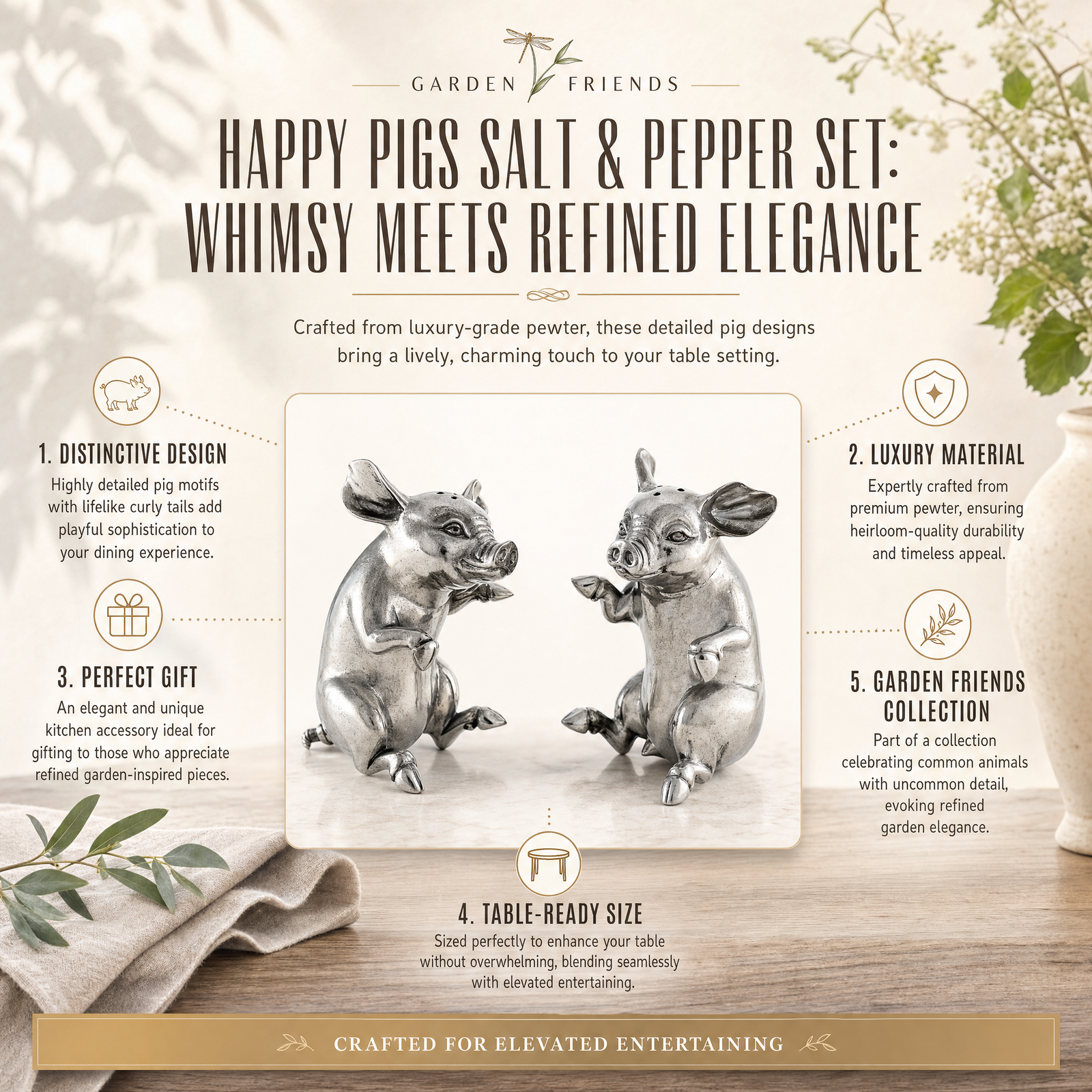 Happy Pigs Salt & Pepper Set 12