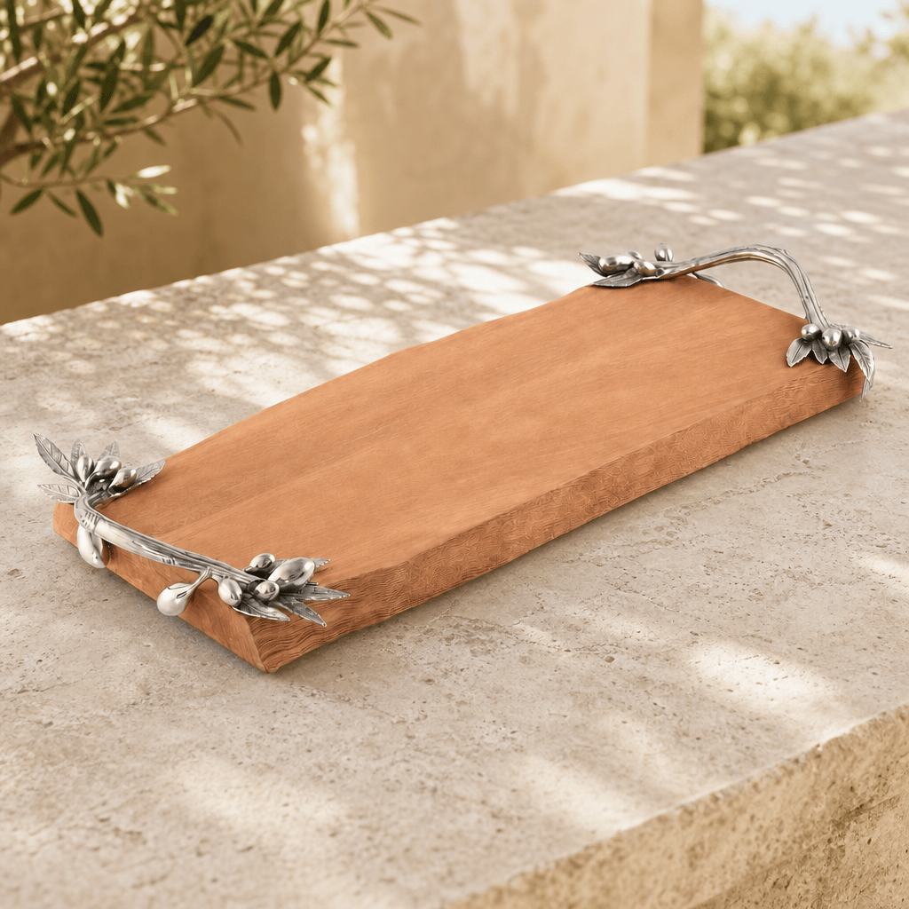 Pewter Olive Handle Charcuterie Board 2