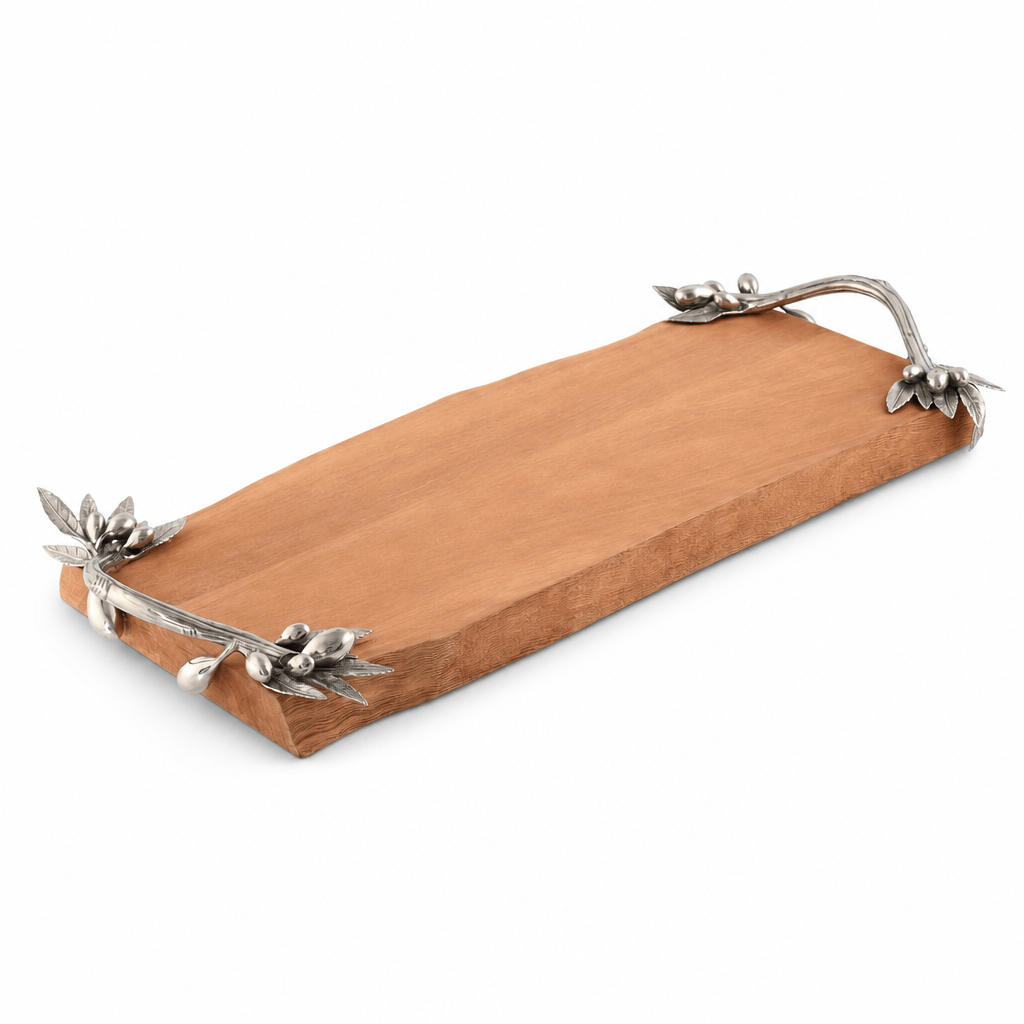 Pewter Olive Handle Charcuterie Board 1