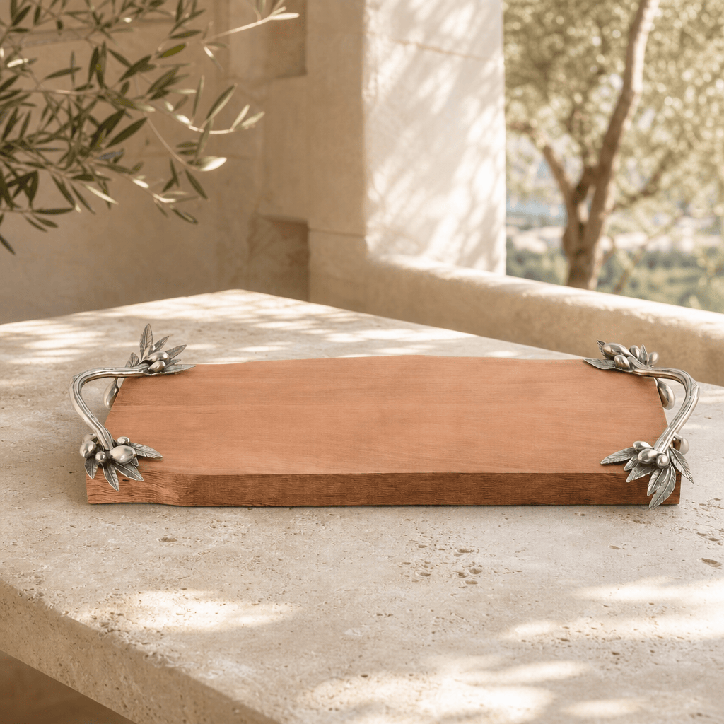 Pewter Olive Handle Charcuterie Board 3