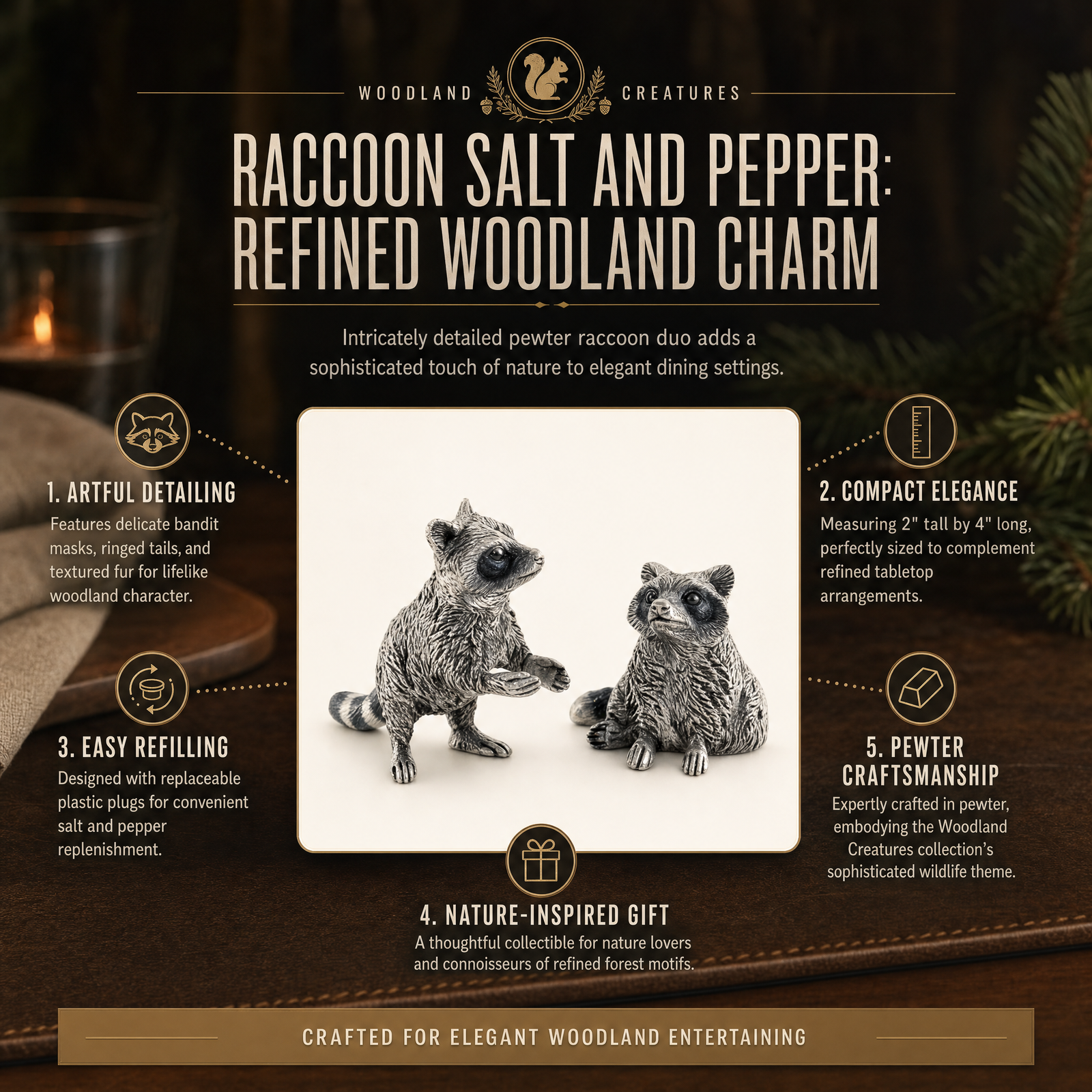Raccoon Salt and Pepper 12