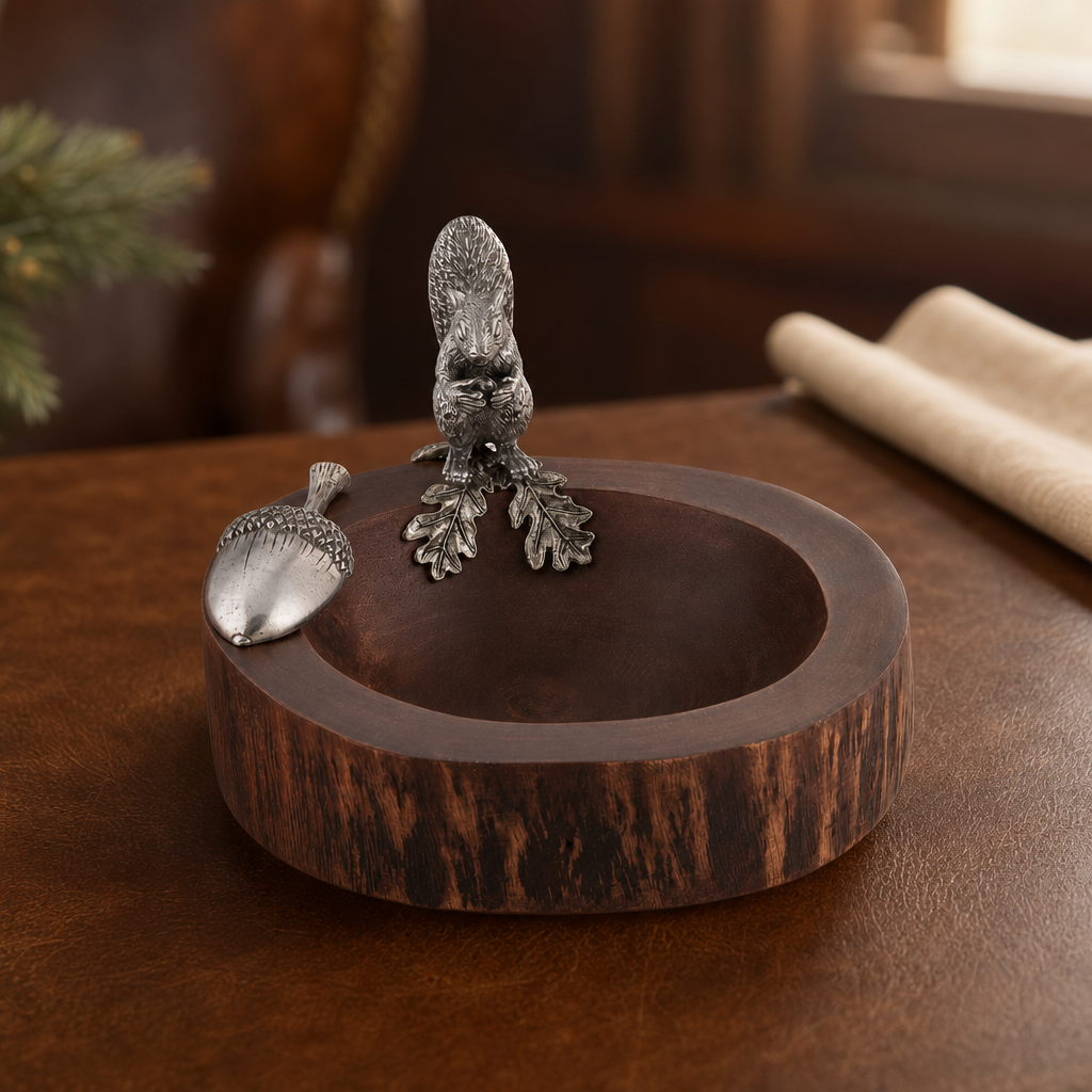 Standing Squirrel Nut Bowl & Scoop 3