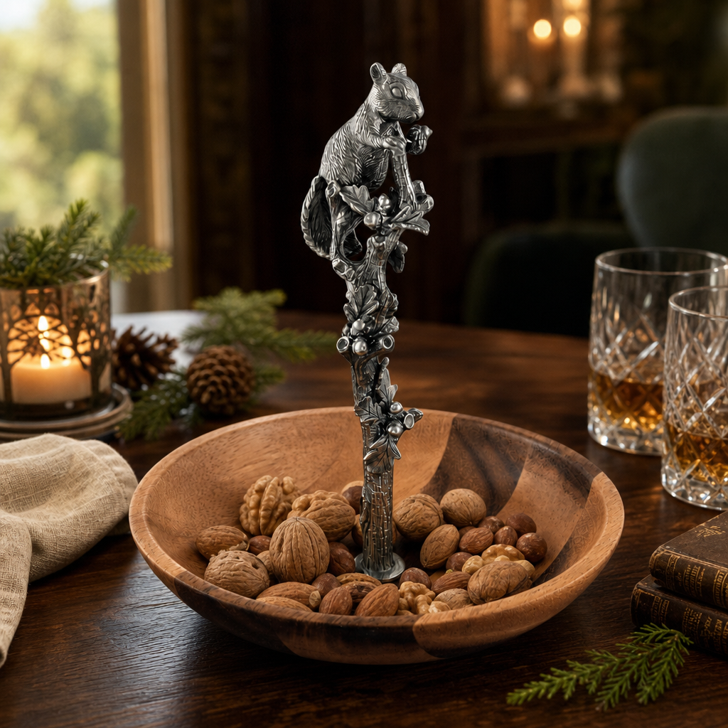 Squirrel Wood Candy / Nut Dish 9