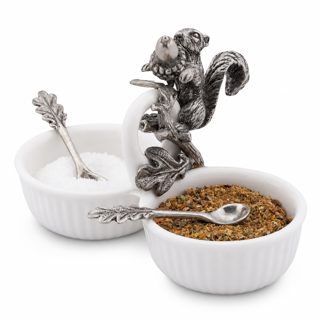 Squirrel Double Salt Cellar 1