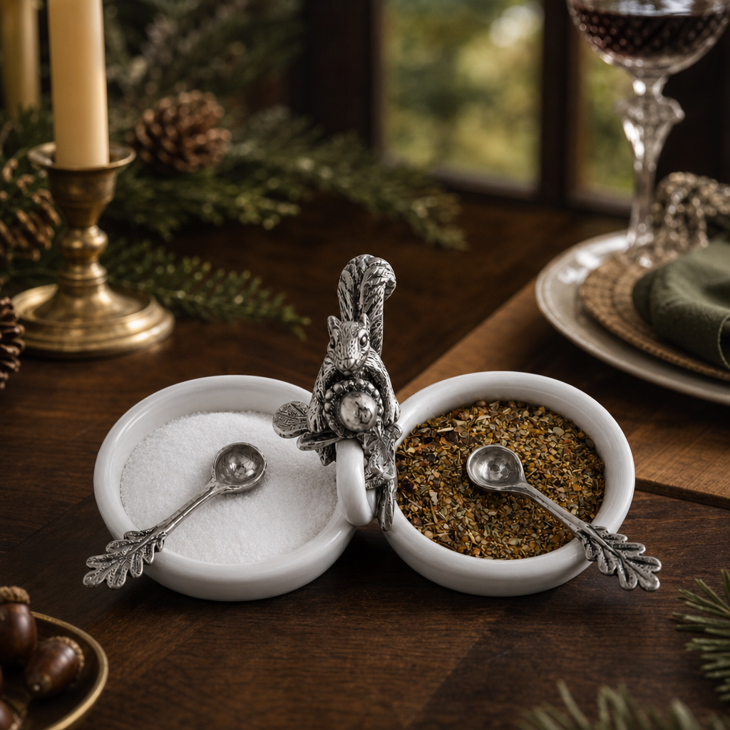Squirrel Double Salt Cellar 8
