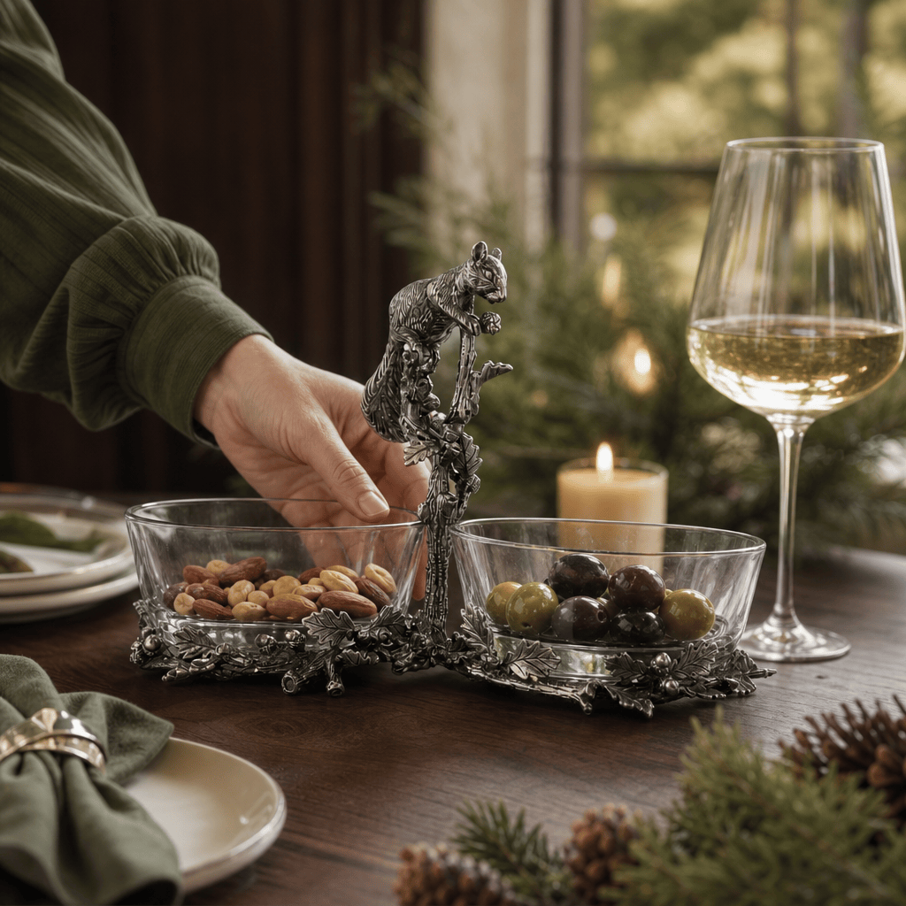 Squirrel Double Dish Condiment Server 6