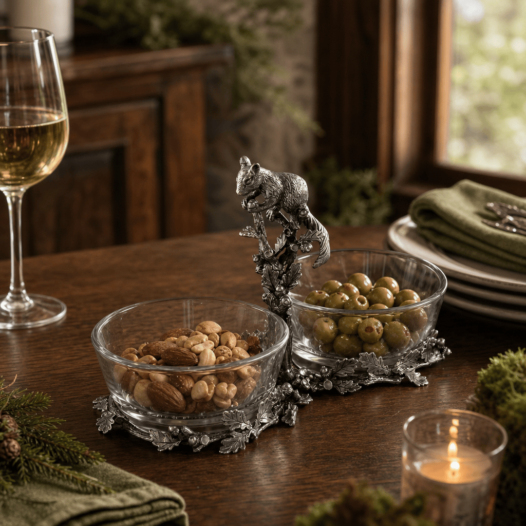 Squirrel Double Dish Condiment Server 7