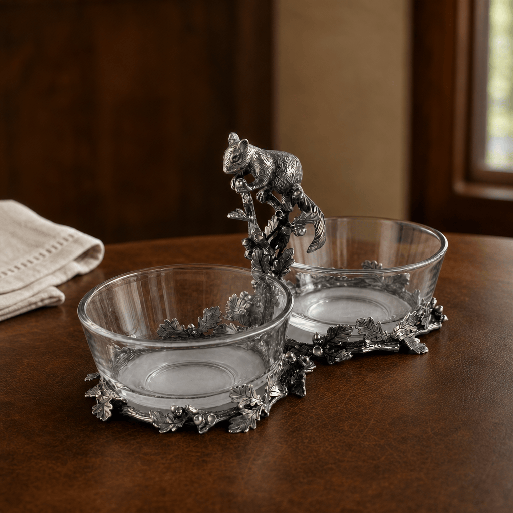 Squirrel Double Dish Condiment Server 3