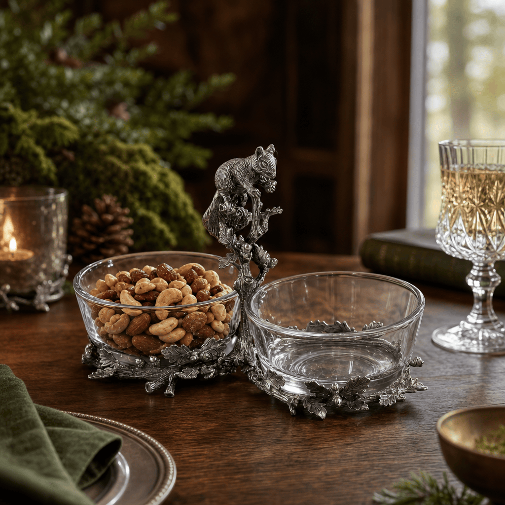 Squirrel Double Dish Condiment Server 8