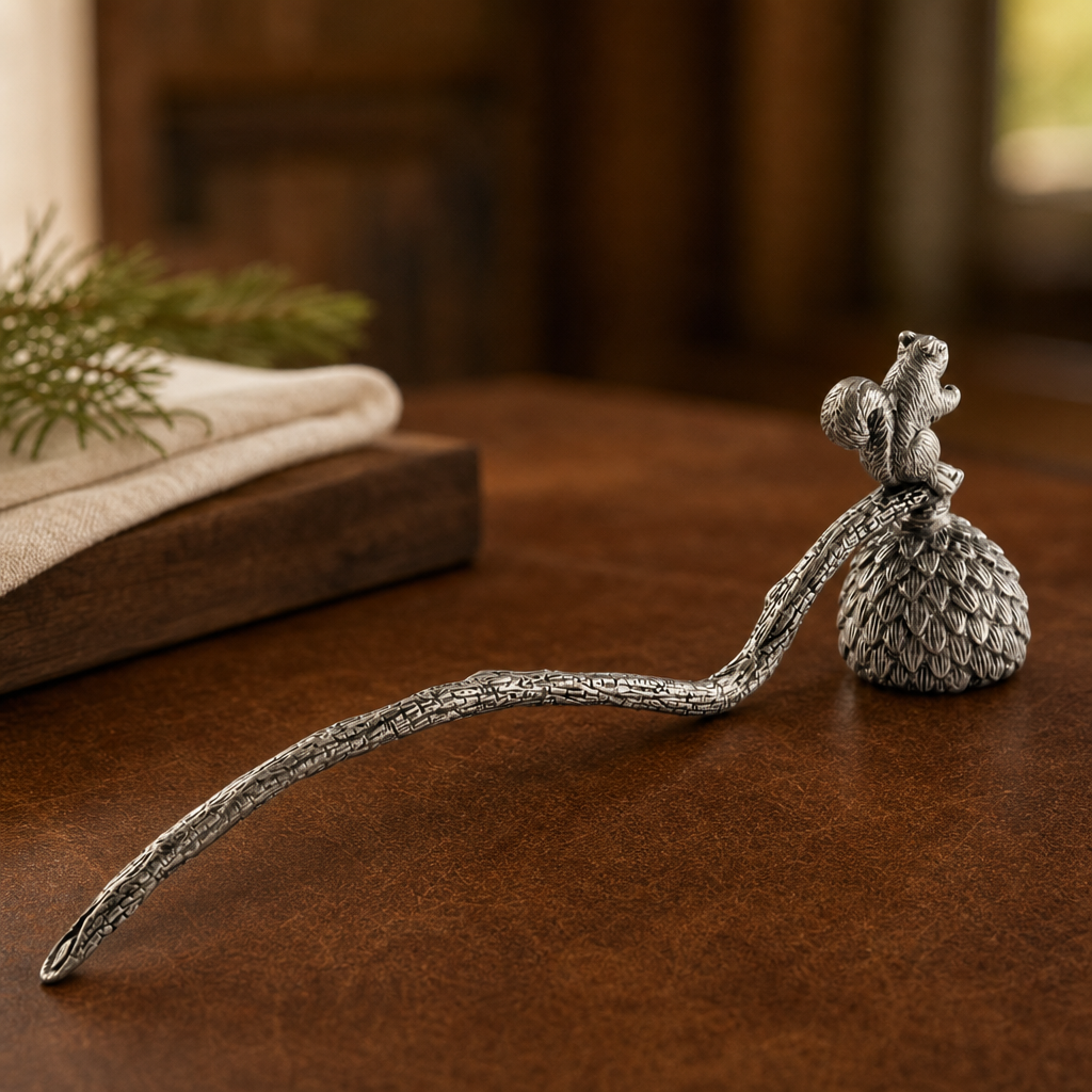 Pewter Squirrel Candle Snuffer 4