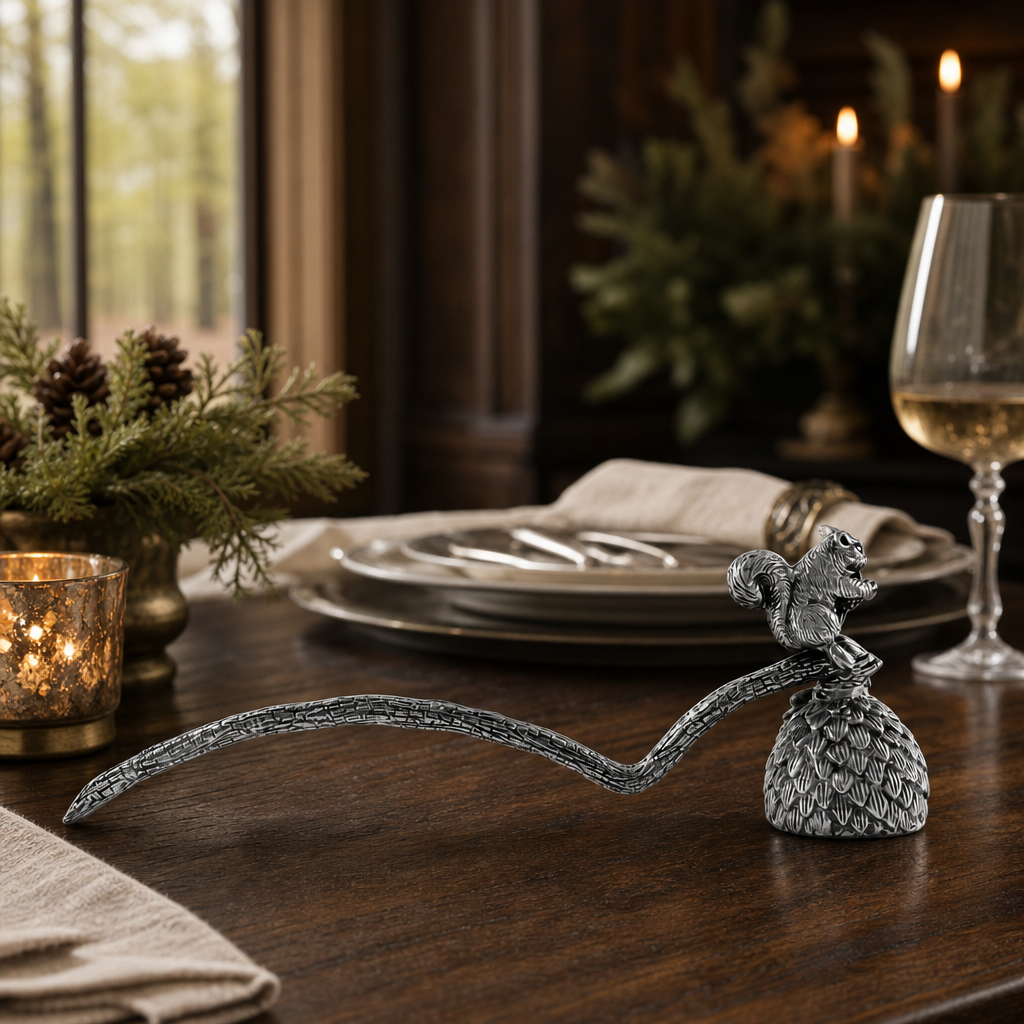 Pewter Squirrel Candle Snuffer 7