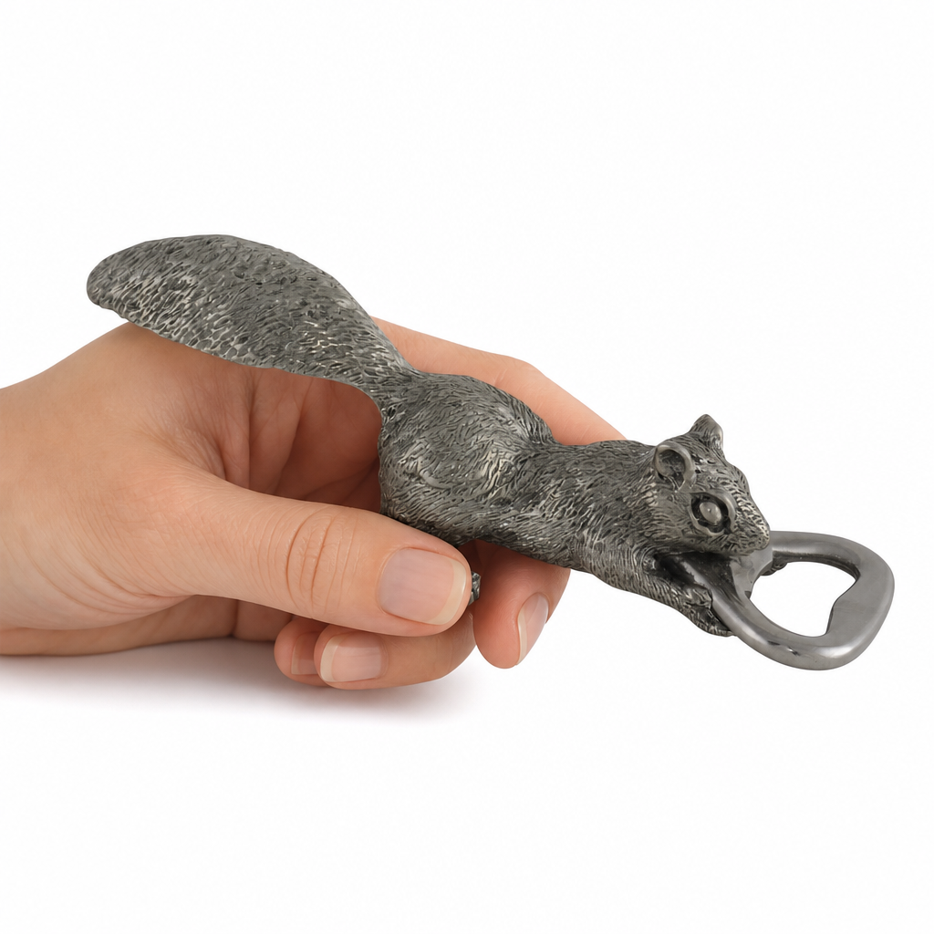 Squirrel Pewter Bottle Opener 10