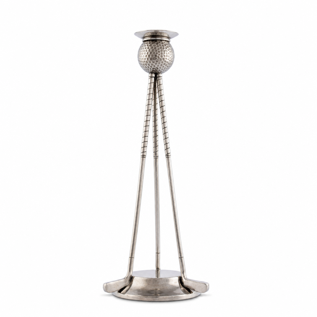 Golf Club Pewter Candlestick 1