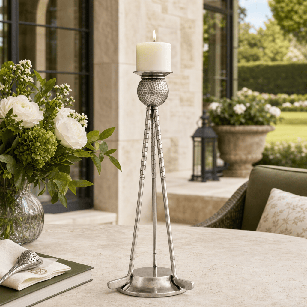 Golf Club Pewter Candlestick 5