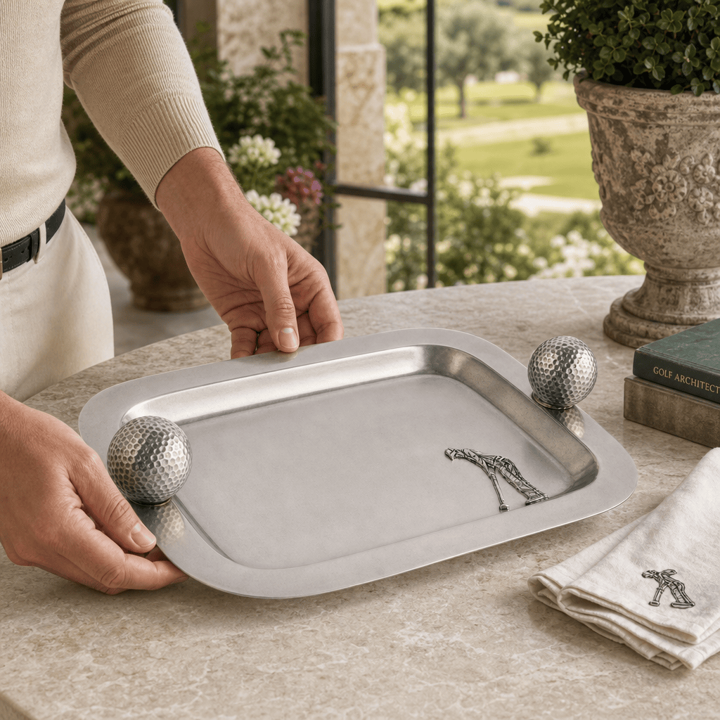 Pewter Catchall Tray Golf Balls 6
