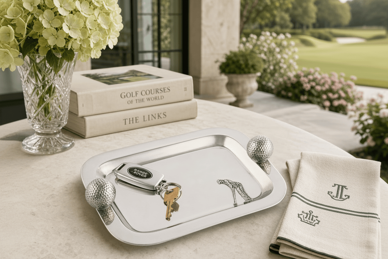 Pewter Catchall Tray Golf Balls 9