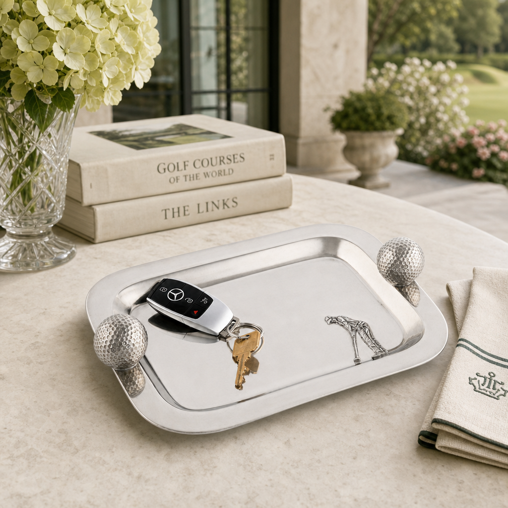 Pewter Catchall Tray Golf Balls 9