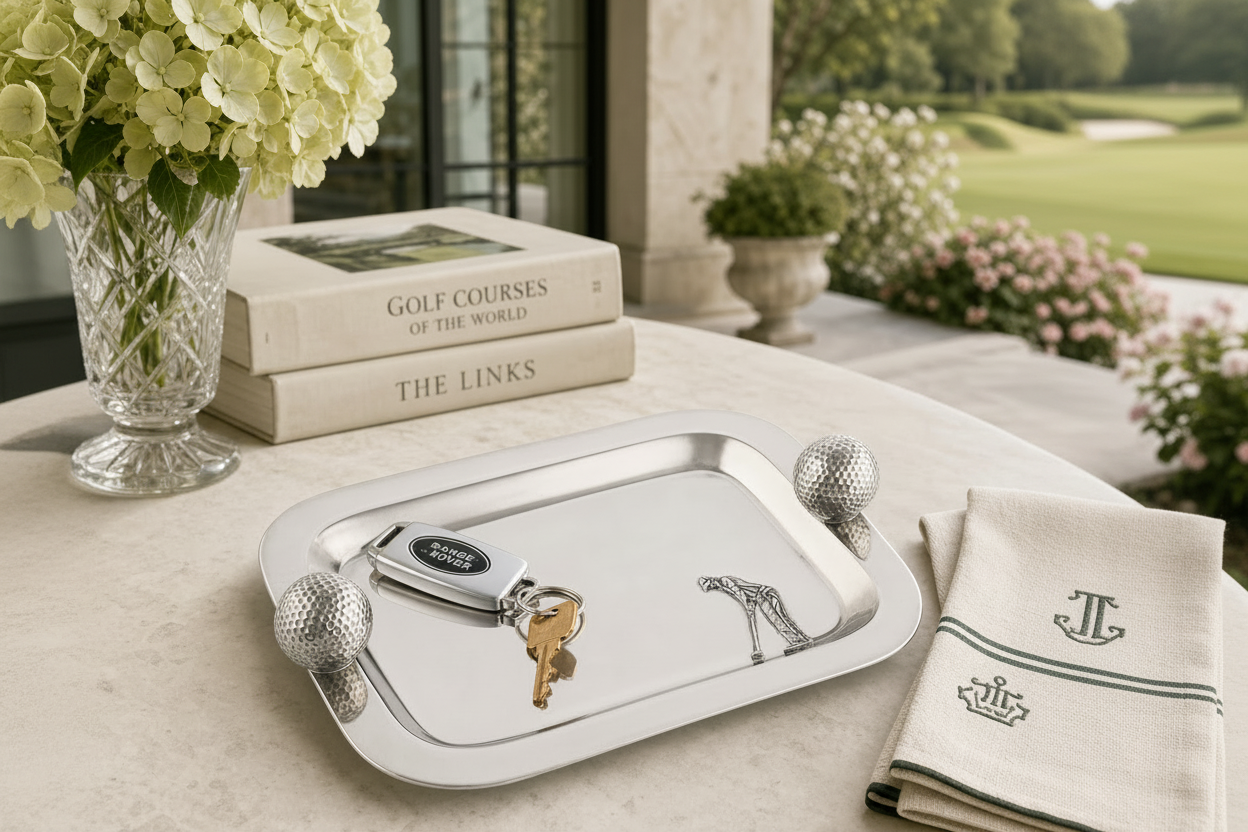 Pewter Catchall Tray Golf Balls 9