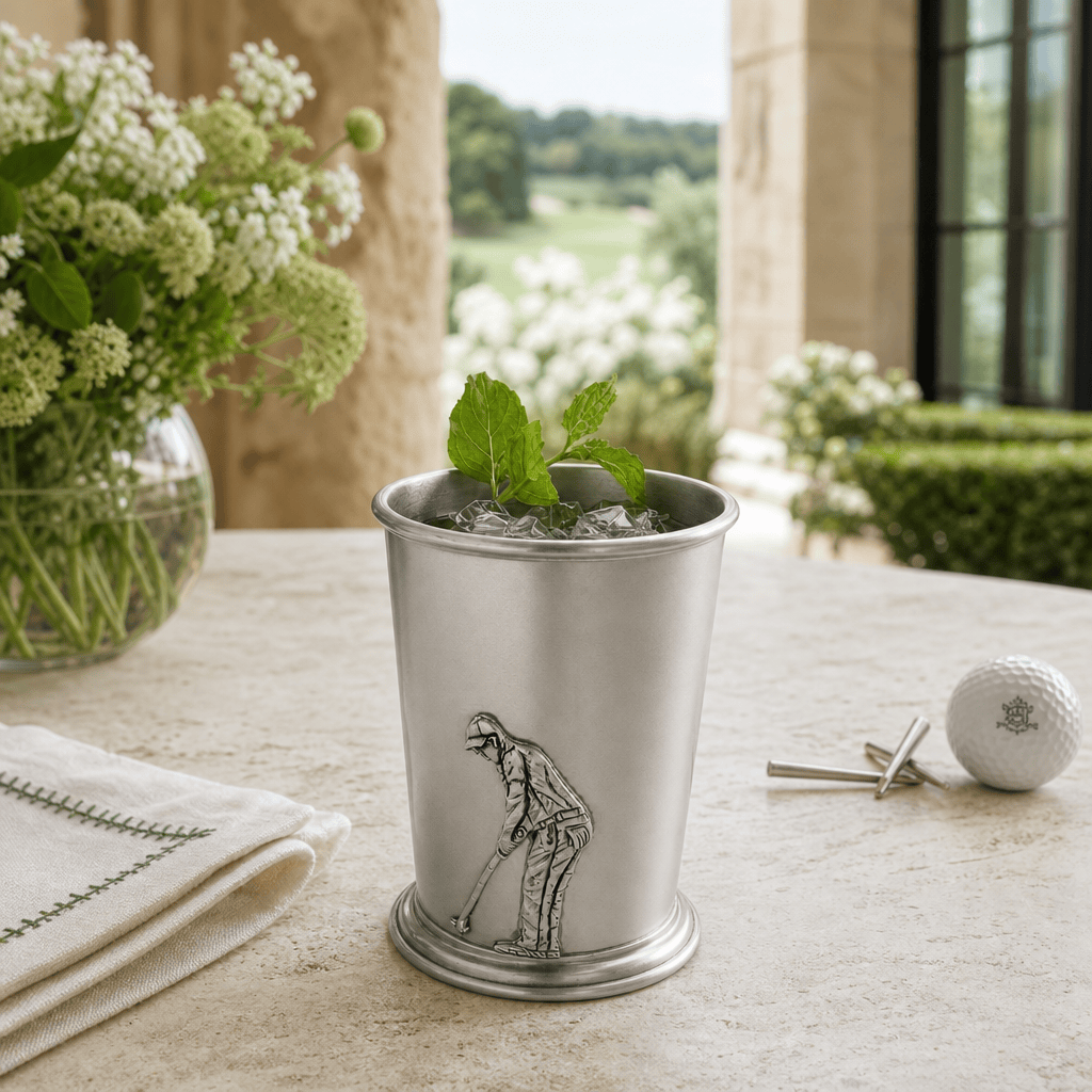 Pewter Golfer Mint Julip Cup 9