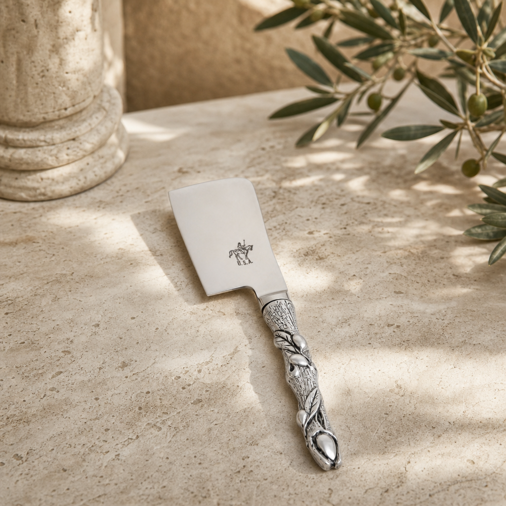Pewter Olive Cheese Cleaver 2