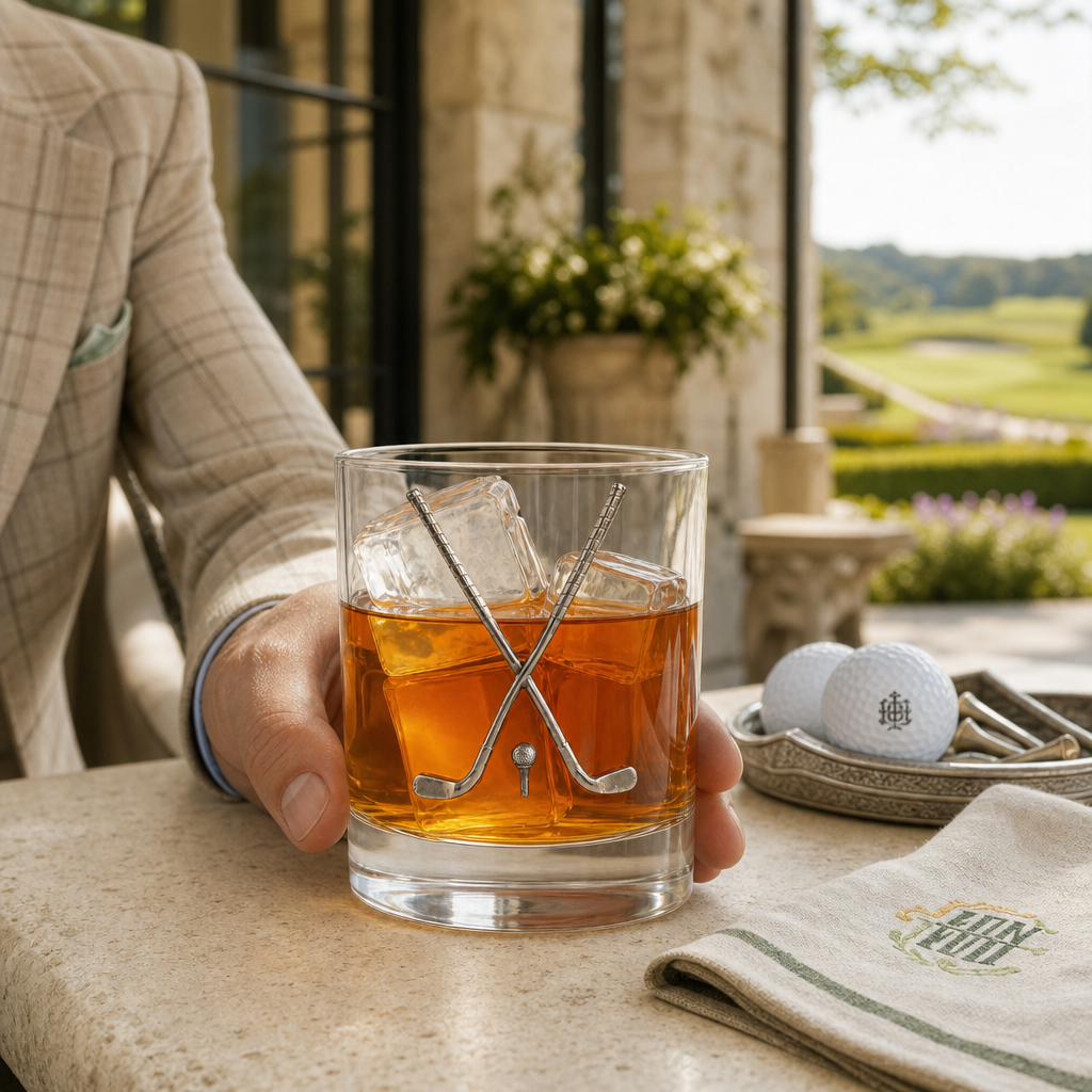 Golf Club Double Old Fashioned Glass 3