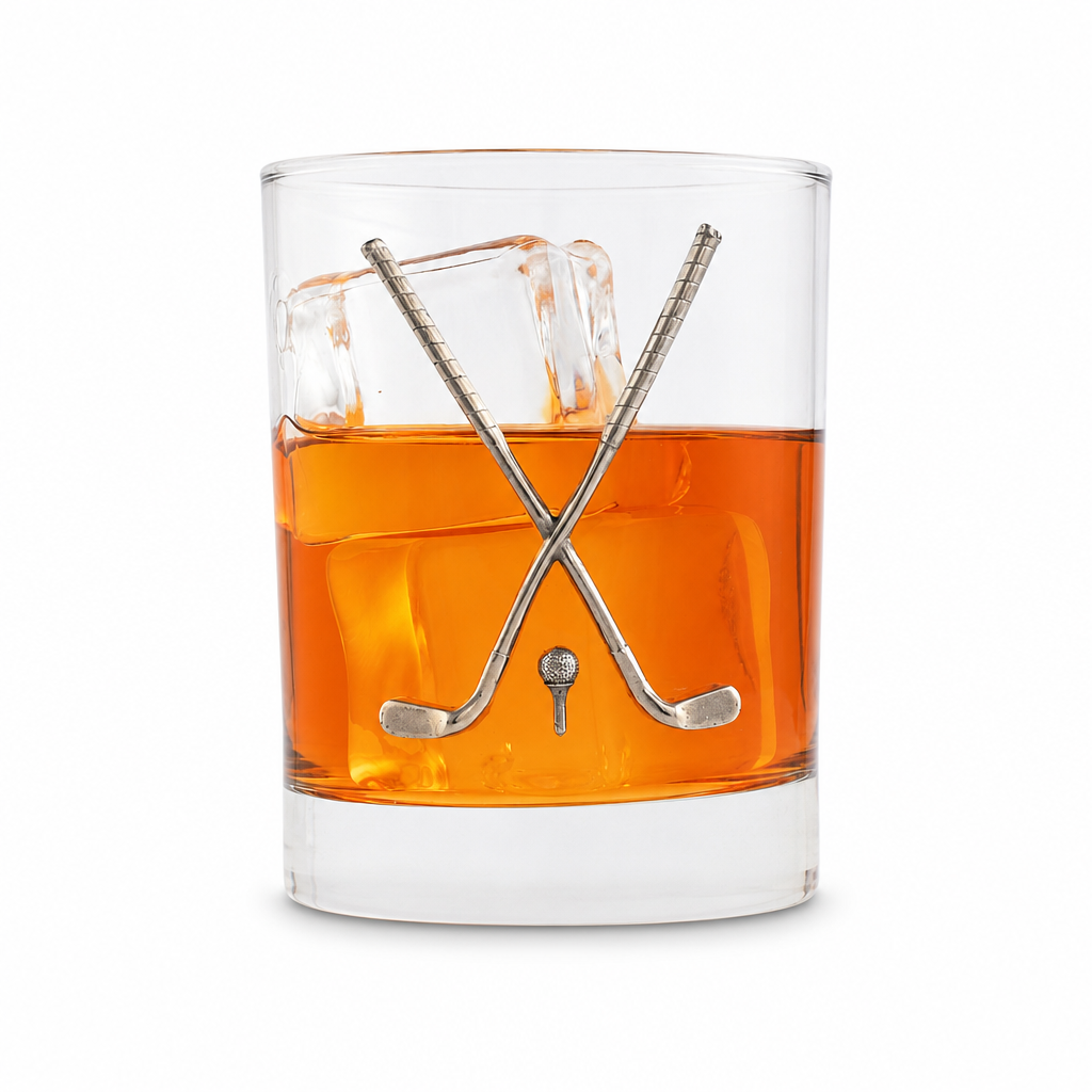 Golf Club Double Old Fashioned Glass 1