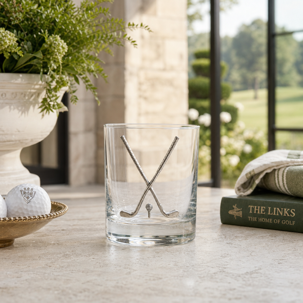 Golf Club Double Old Fashioned Glass 7