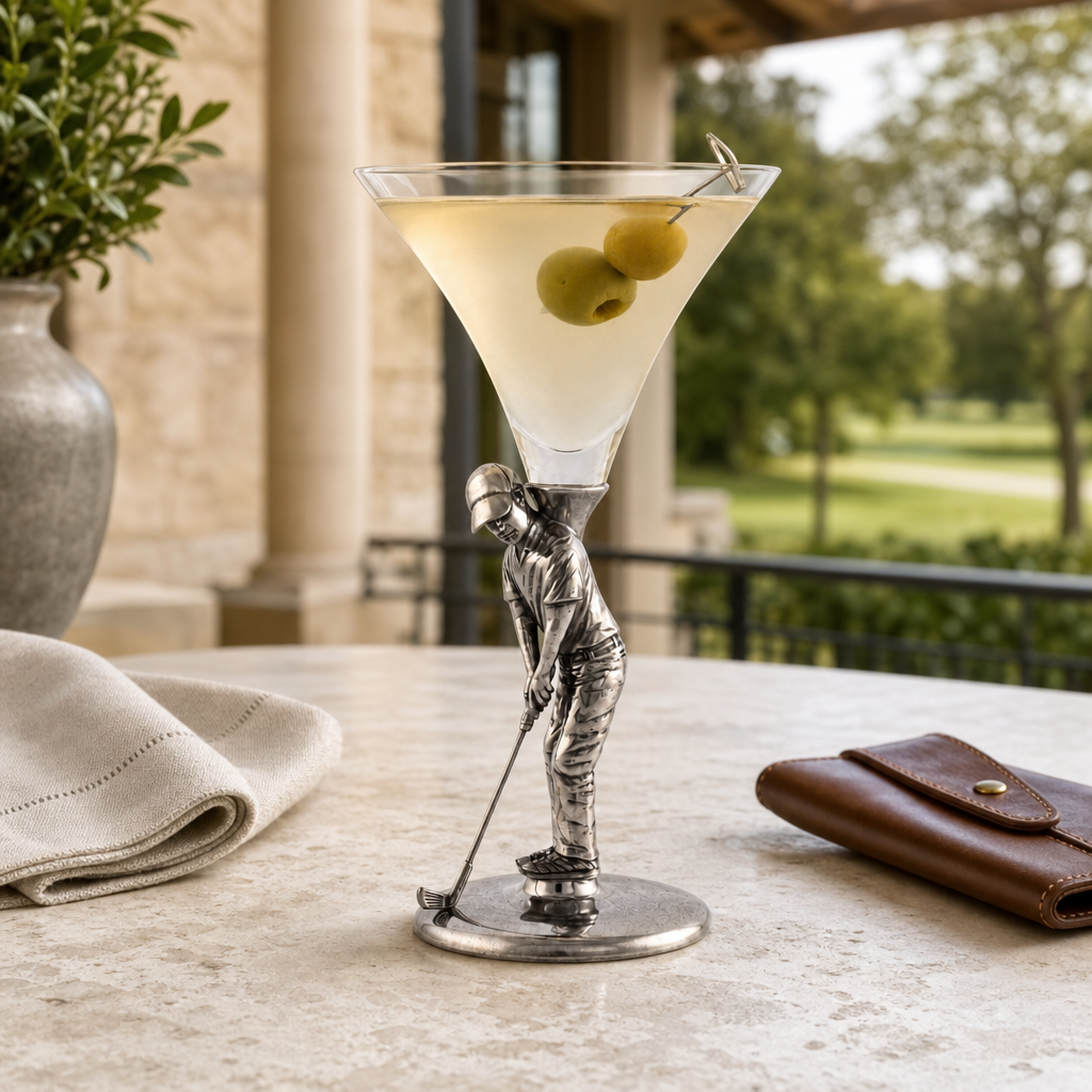 Golfer Cocktail Glass 2