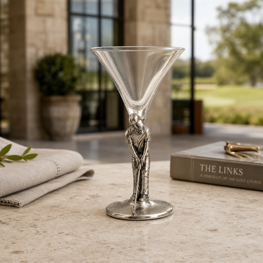 Golfer Cocktail Glass 3