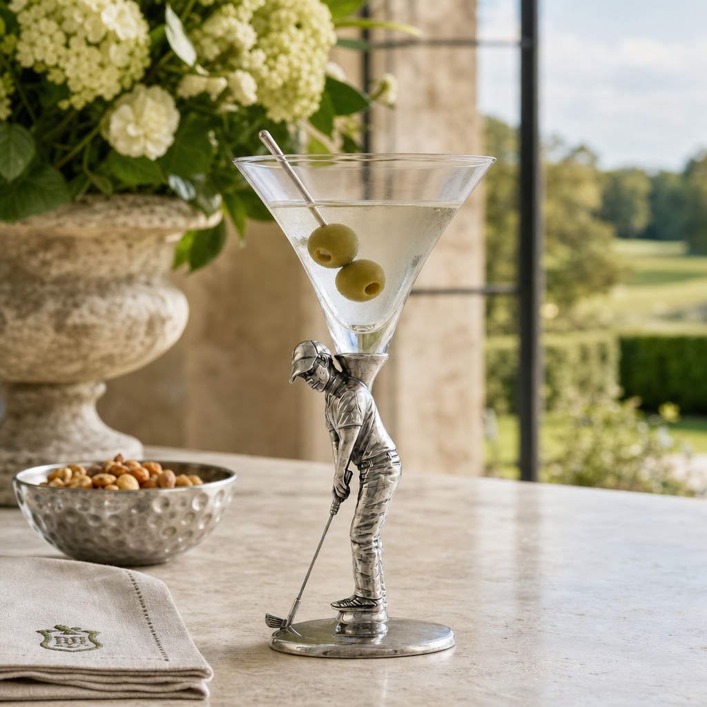 Golfer Cocktail Glass 8