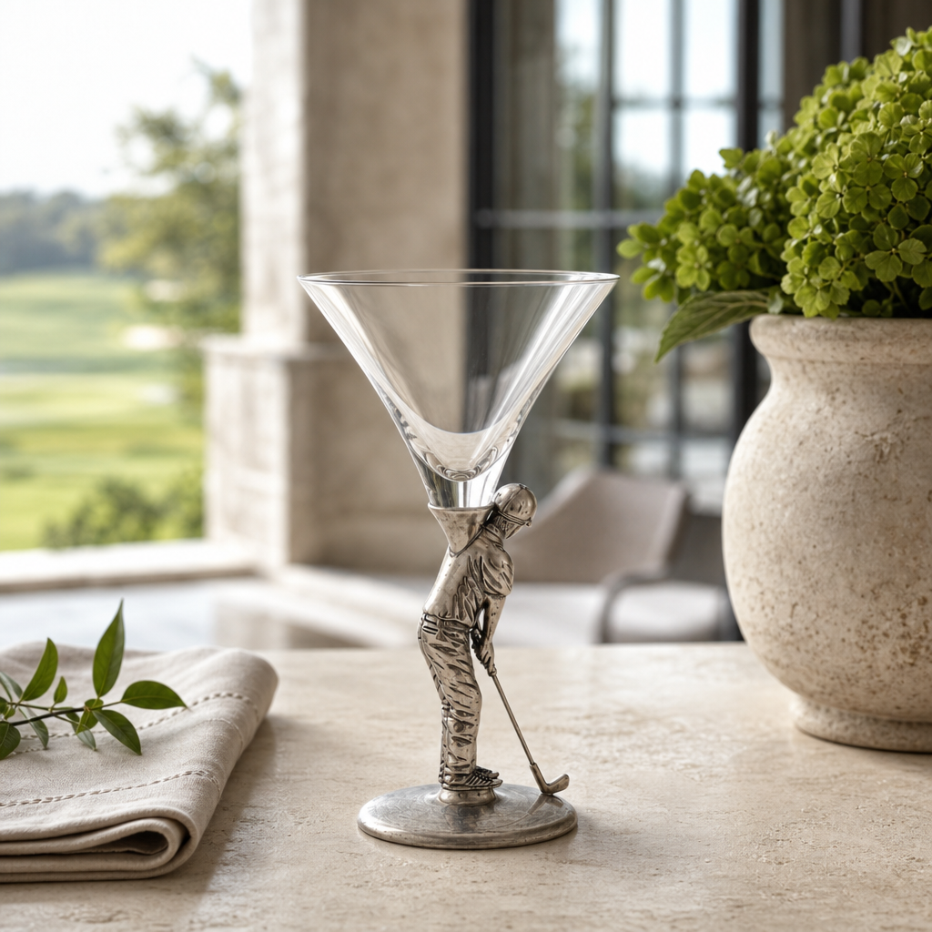 Golfer Cocktail Glass 5