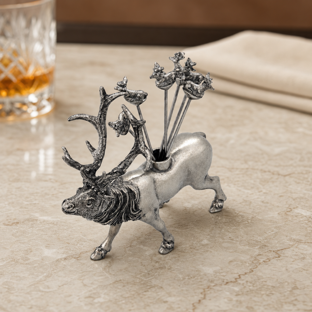 Elk Pewter Cheese Pick Set 4