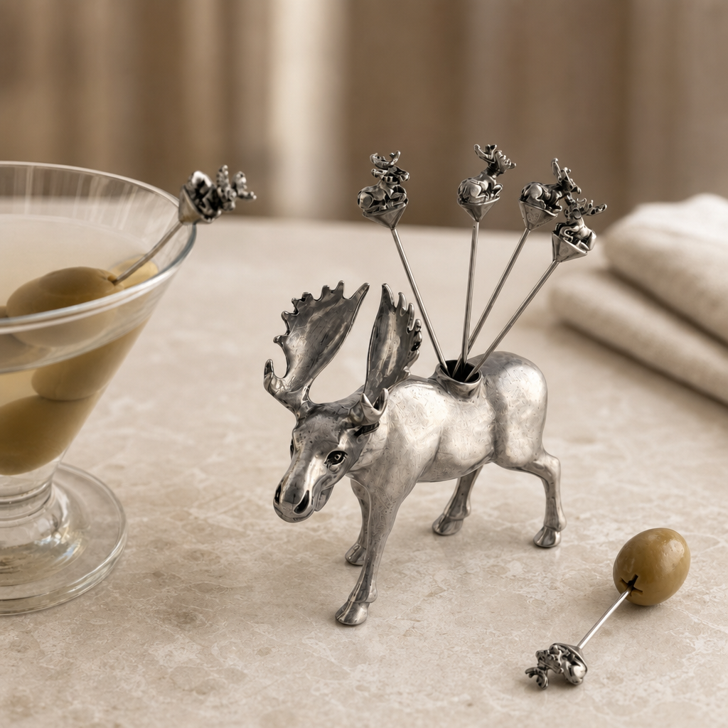 Moose Cheese Pick Set 4