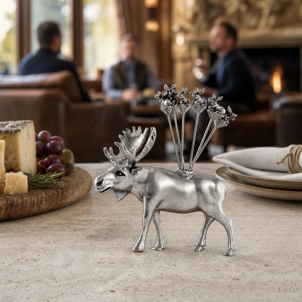 Moose Cheese Pick Set 6