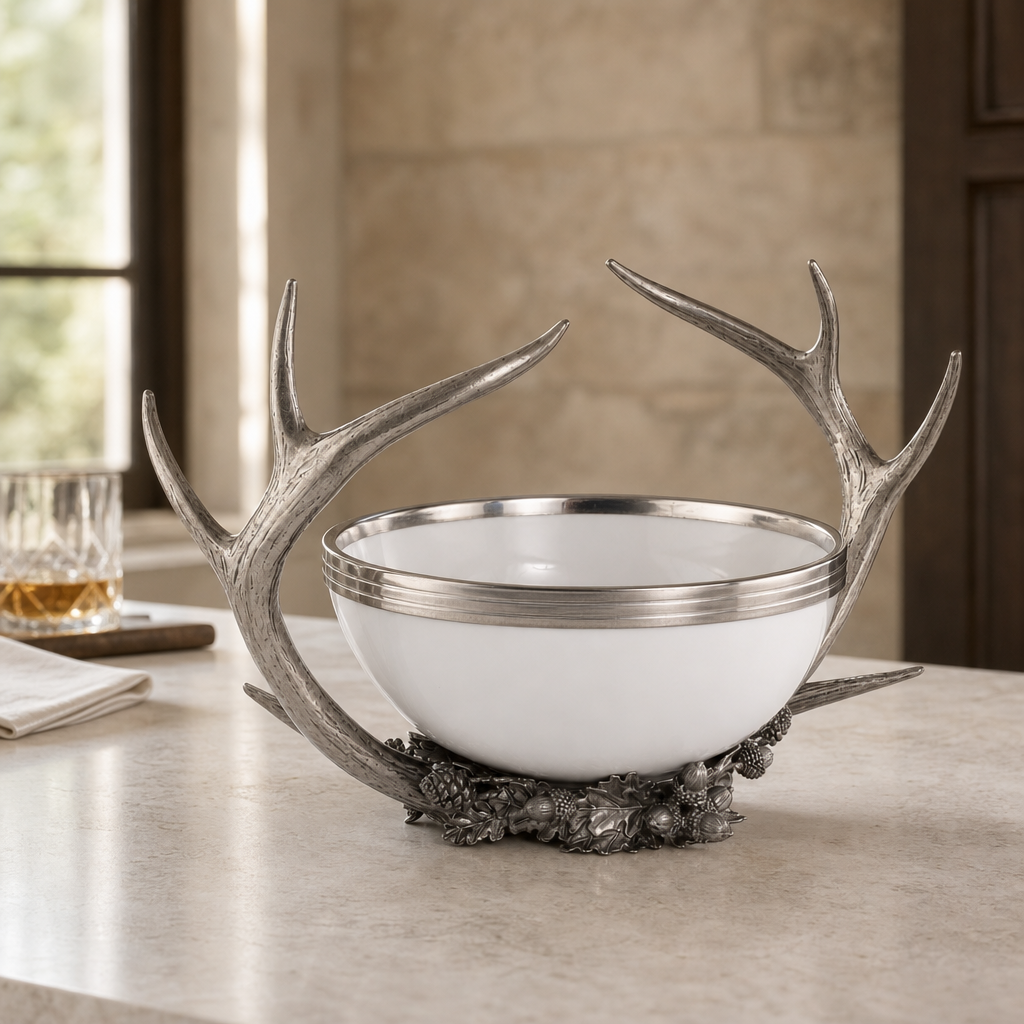 Pewter Antler Bowl 2