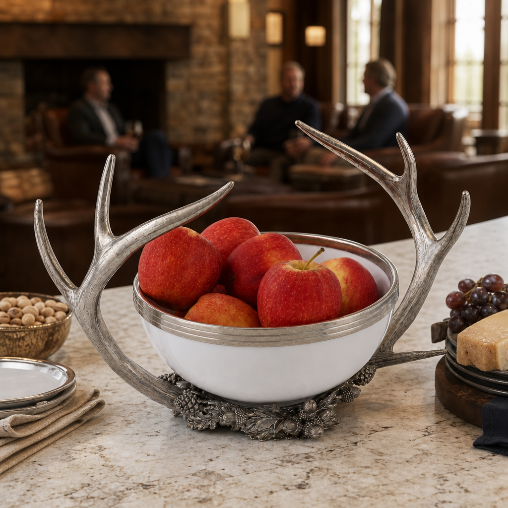 Pewter Antler Bowl 7