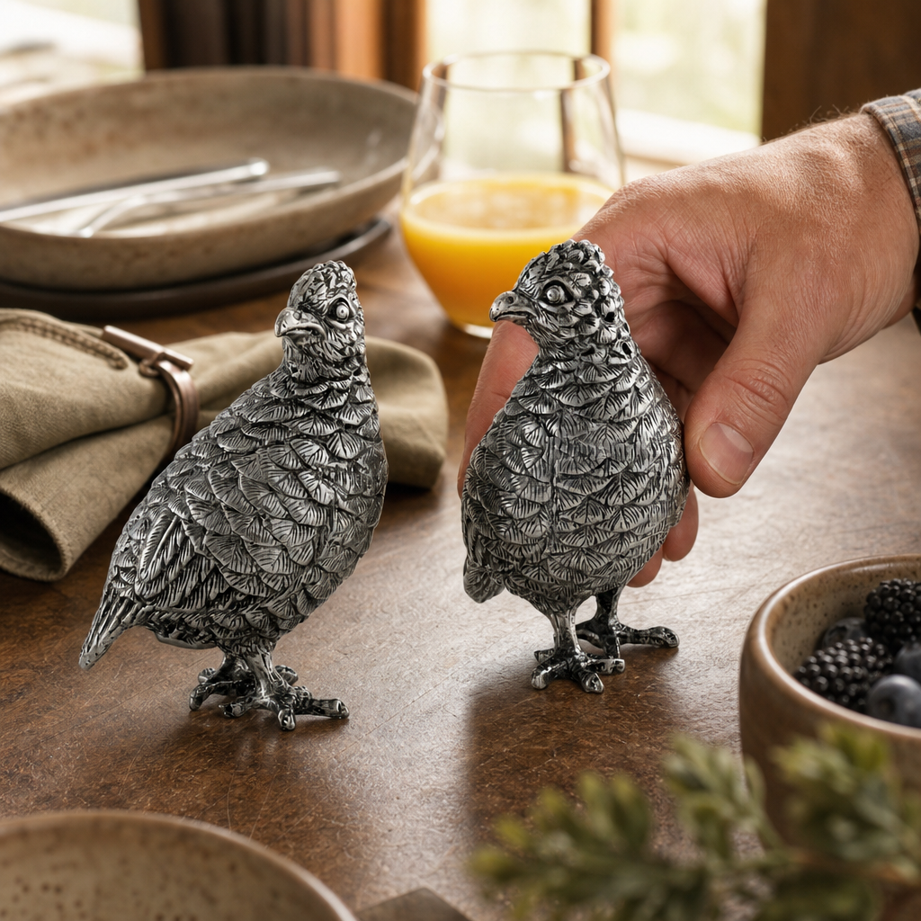 Standing Quails Salt & Pepper Set 6
