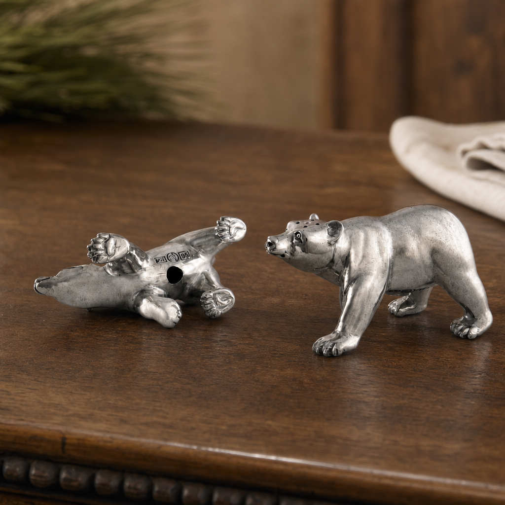 Pewter Polar Bear Salt & Pepper Shaker 5