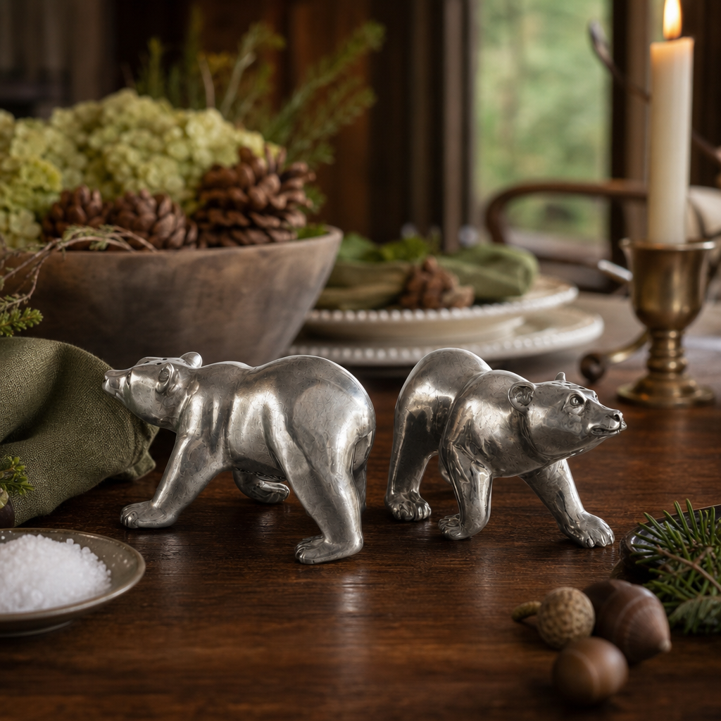 Pewter Polar Bear Salt & Pepper Shaker 8