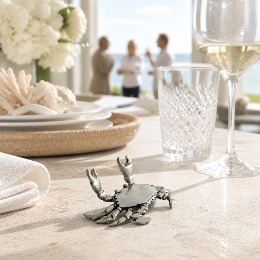 Pewter Crab Place Card Holder 9