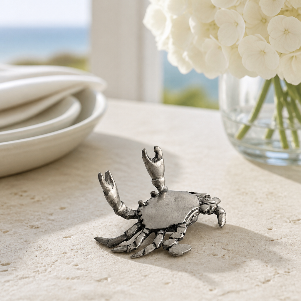 Pewter Crab Place Card Holder 5