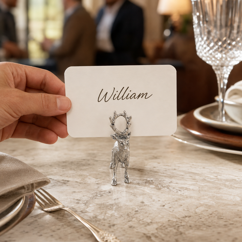 Pewter Deer Place Card Holder 3