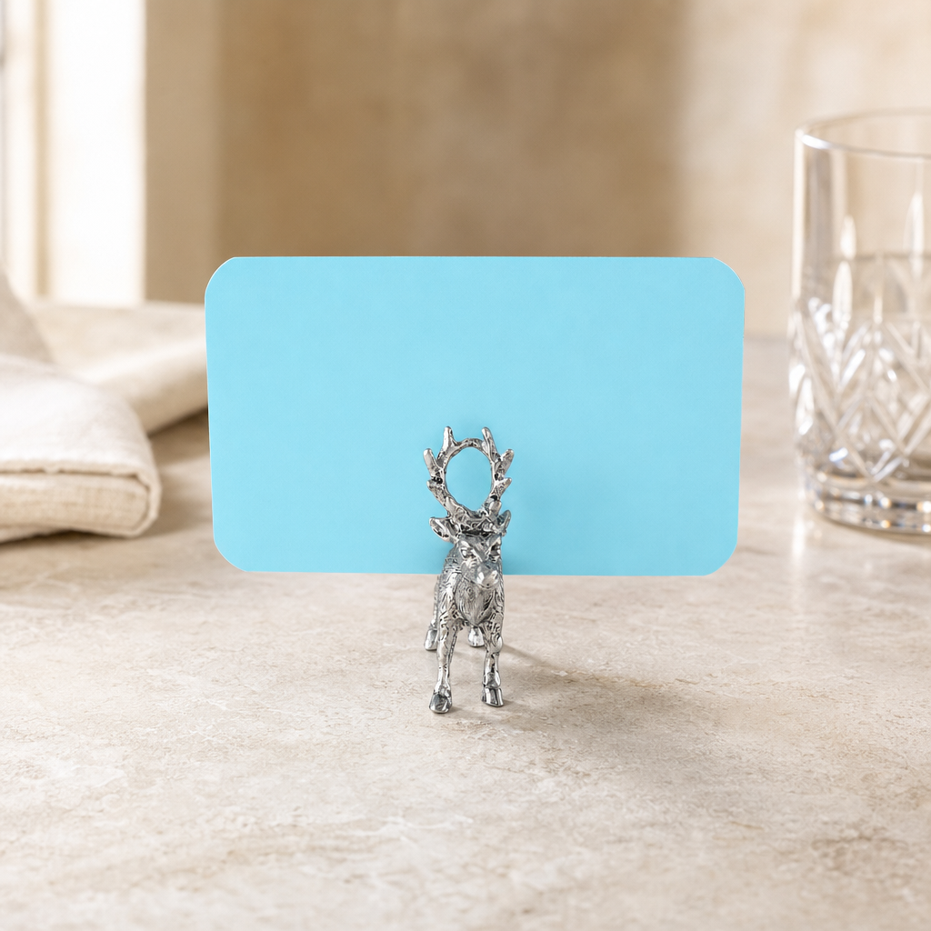 Pewter Deer Place Card Holder 2