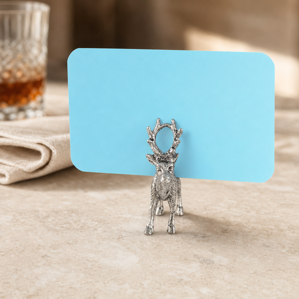 Pewter Deer Place Card Holder 2