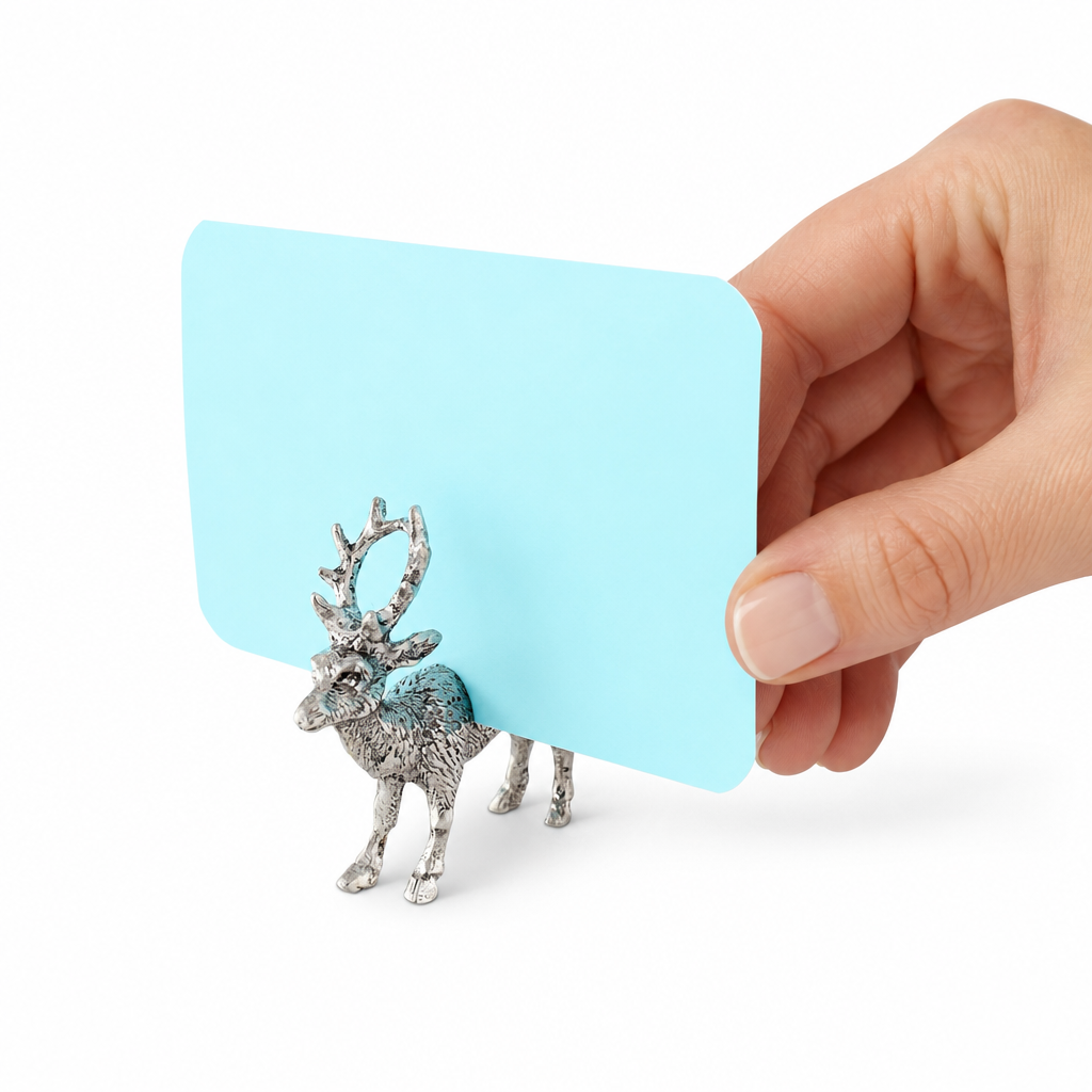 Pewter Deer Place Card Holder 10