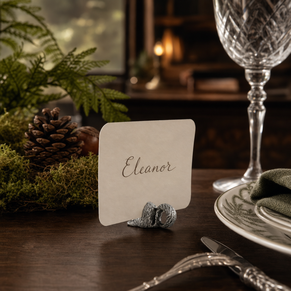 Pewter Squirrel Place Card Holder 8