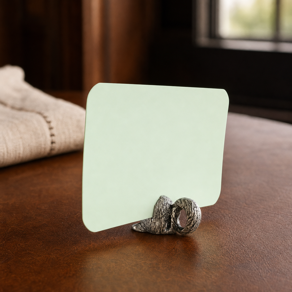 Pewter Squirrel Place Card Holder 4
