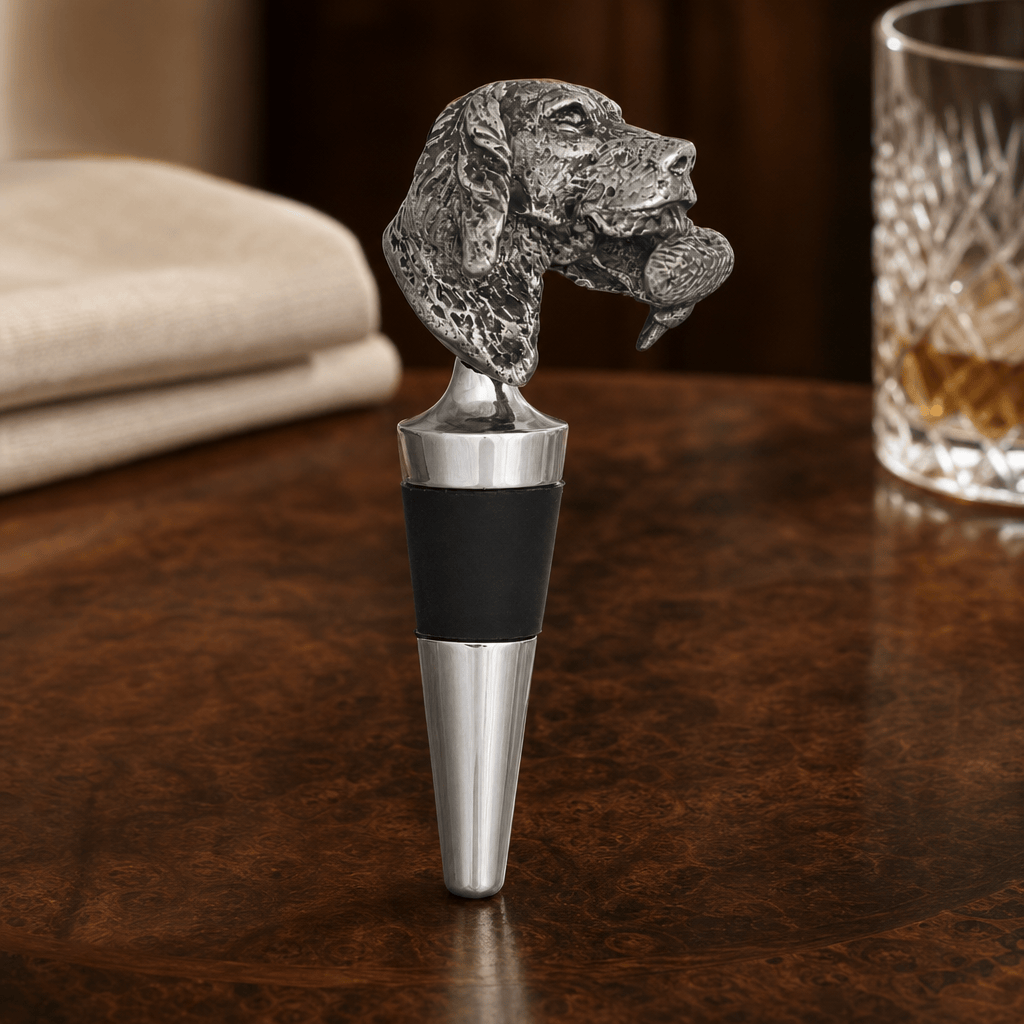 Labrador & Duck Pewter Bottle Stopper 2