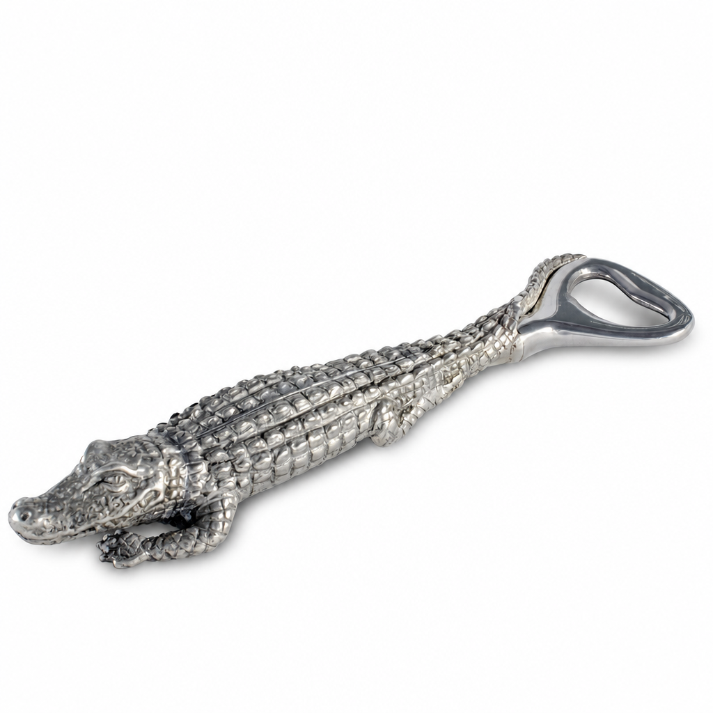 Pewter Alligator Handle Bottle Opener 1